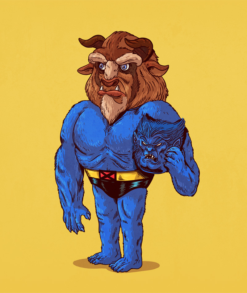 Illustration for article titled Cheeky Cartoonist Reveals the Secret Double Lives of Iconic Characters